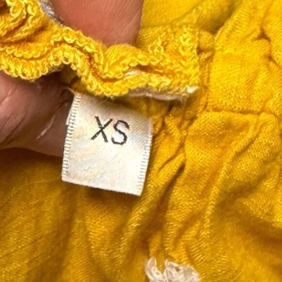 PIPER BY TOWNSEN for ANTHROPOLOGIE Women’s Yellow Sleeveless Boho Embroidered Ru - Picture 4 of 6